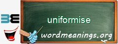 WordMeaning blackboard for uniformise